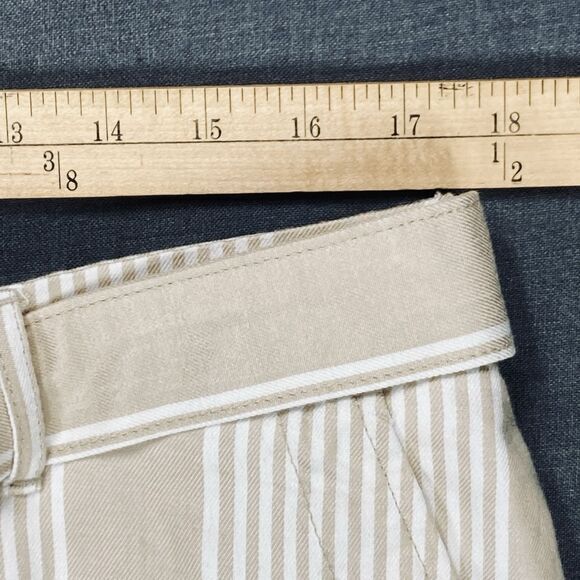 Tommy Hilfiger Pants Womens 14 Beige White Relaxed Cropped Elastic Waistband NWT - Picture 12 of 16